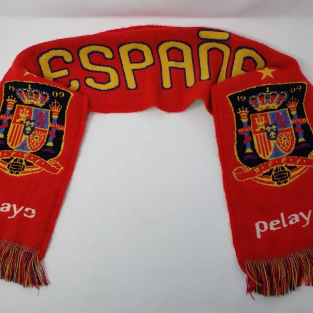 Espana Knit Scarf Football Soccer Red - OSFA